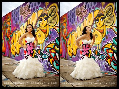 graffiti wedding dress
